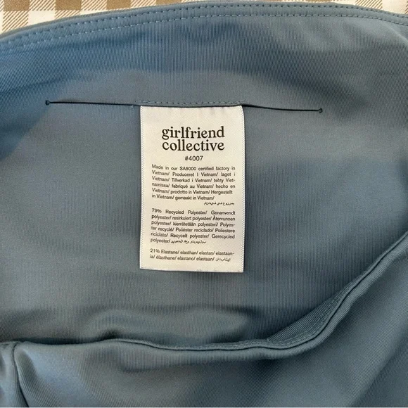 Girlfriend Collective Blue ‘Lagoon’ Compressive High-Rise Leggings | Size L - Picture 8 of 15